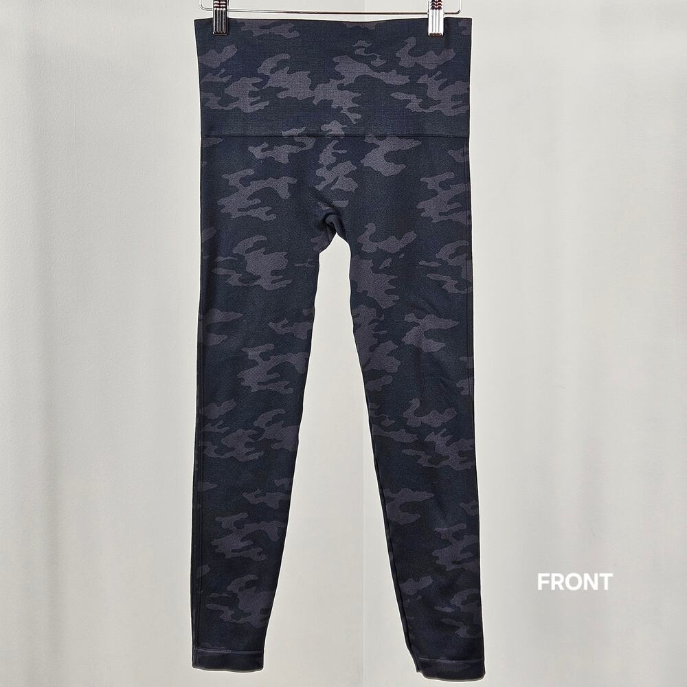 Spanx Black Camo Camouflage Cropped Activewear Leggings |‎ Women's Medium